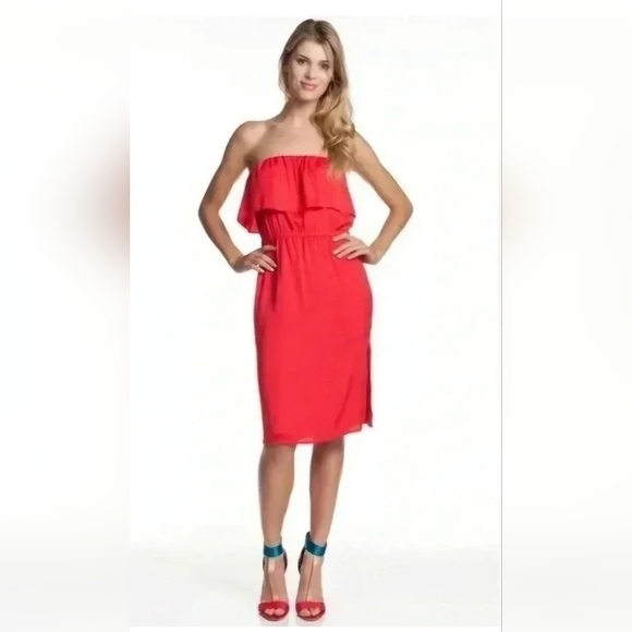 BCBGMaxAzria Strapless Red Dress - Picture 2 of 8